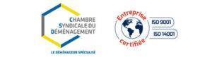 certifié chambre syndicale du demenagement et ISO